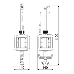 HoverCube VH-4 pusta obudowa z przyłączem sprężonego powietrza OBO BETTERMANN VH-4L LG 6109810