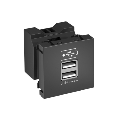 Ładowarka USB 2.1 A grafitowo-czarna OBO BETTERMANN MTG-2UC2.1 SWGR1 6105302