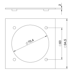 Ramka montażowa żółta OBO BETTERMANN VH-P3 6109838