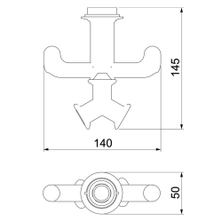 Hak mocujący do HoverCube z przyłączem sprężonego powietrza OBO BETTERMANN VH-GH L 6109844