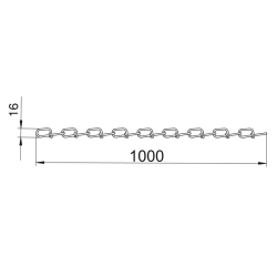 Stalowy łańcuch do HoverCube 1 metr grubość 16 mm OBO BETTERMANN WH-K800 6109870