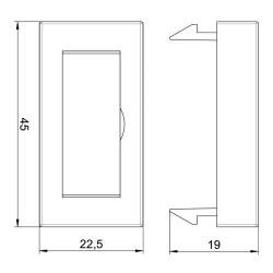 Zaślepka 1/2 modułu z polem opisowym czysta biel OBO BETTERMANN ADP-BF RW0.5 6117410