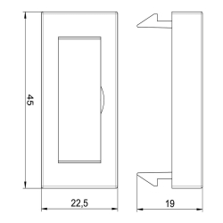 Zaślepka 1/2 modułu z polem opisowym aluminium OBO BETTERMANN ADP-BF AL0.5 6117412