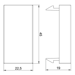 Zaślepka 1/2 modułu czysta biel OBO BETTERMANN ADP-B RW0.5 6117414