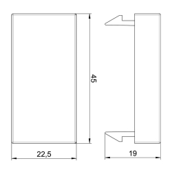 Zaślepka 1/2 modułu aluminium OBO BETTERMANN ADP-B AL0.5 6117416