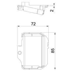 Ramka montażowa 1,5 modułu dla GESRM2 OBO BETTERMANN AP1.5 GESRM2 7405427