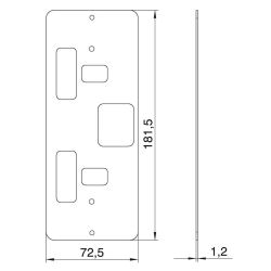 Płytka osłonowa AP MT5 2 OBO BETTERMANN AP MT5 2 7406900