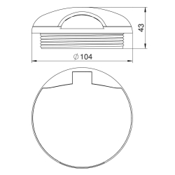 Osłona urządzenia do podłóg suchych, grubość wykładziny < 6 mm OBO BETTERMANN SH80 T 7011 7408040