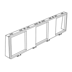 Rama montażowa na trzy pojedyncze urządzenia OBO BETTERMANN MT45V 3 7408672