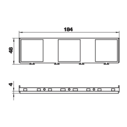 Rama montażowa na trzy pojedyncze urządzenia OBO BETTERMANN MT45V 3 7408672