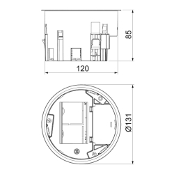 Puszka instalacyjna do kasety GES R2 OBO BETTERMANN MT R2 1.5 7408836