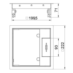 Zestaw z uchwytem do podnoszenia pokrywy na 6 gniazd do podłogi betonowej wypełnienie 5 mm OBO BETTERMANN GES4M-2 10U stal nierdzewna