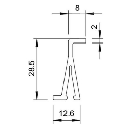 Przegroda do kolumn zasilających ISS OBO BETTERMANN GA-TW70 2000 mm 6023096