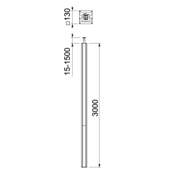 Kolumna zasilająca 3000 mm OBO BETTERMANN ISS130130EL 6289405 aluminium anodowane