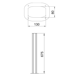 Kolumna zasilająca 675 mm OBO BETTERMANN ISSDHSM45 6289982 aluminium anodowane