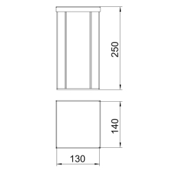 Kolumna zasilająca 250 mm OBO BETTERMANN ISSHS140250RW 6290020 aluminium i czysta biel 9010