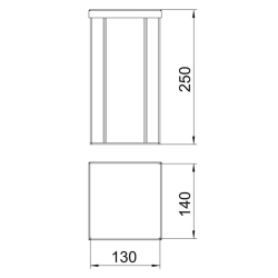 Kolumna zasilająca 250 mm OBO BETTERMANN ISSHS140250EL 6290023 aluminium anodowane