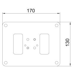 Płyta podłogowa do ISS70110 OBO BETTERMANN ISSBP70110WA 170 mm 6290104 białe aluminium 9006