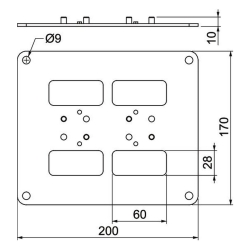 Płyta podłogowa do ISS140110 OBO BETTERMANN ISSBP140110WA 170 mm 6290134 białe aluminium 9006