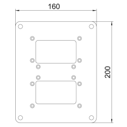 Płyta podłogowa do ISS140100R OBO BETTERMANN ISSBP140100WA 200 mm 6290337 biały aluminium 9006