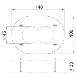 Panel sufitowy do ISSDM45F OBO BETTERMANN DAB-2F 6290382 czysta biel 9010