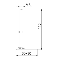 Element regulujący wysokość 140 mm - 190 mm OBO BETTERMANN RK NEV2 110 7405815