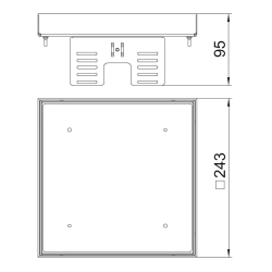 Zestaw rewizyjny do podłogi betonowej obciążenie 1T wypełnienie 25 mm OBO BETTERMANN RKN2 UZD3 9VS25 stal nierdzewna