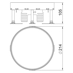 Regulowana okrągła kaseta rewizyjna obciążenie 2T OBO BETTERMANN RKR2 4SL2 V2 20 stal nierdzewna 20 mm