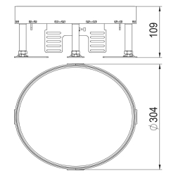 Regulowana kaseta rewizyjna obciążenie 2T OBO BETTERMANN RKR2 9SL2 V2 25 stal nierdzewna 25mm