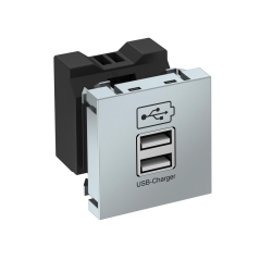 Ładowarka USB 2.1 A aluminium OBO BETTERMANN MTG-2UC2.1 AL1 6105304