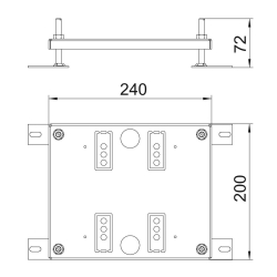 Element podwyższający do kasety UDHOME4 zakres regulacji 10 – 60 mm OBO BETTERMANN HE60 7427440