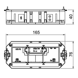 Uniwersalna puszka instalacyjna z ramką montażową UT3 45 3 165 mm OBO BETTERMANN 7408723