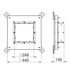 Puszka do podłóg betonowych dla GES9 OBO BETTERMANN IBD 35048 9 7399852 145 mm