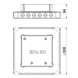 Puszka podpodłogowa dla GES4 OBO BETTERMANN UDSSD 25038 4 7400349