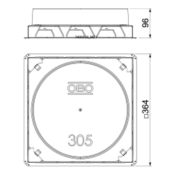 Puszka podpodłogowa GESR9 OBO BETTERMANN UDSPD 9035 R9 7400358