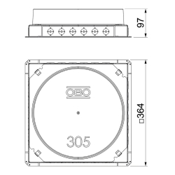 Puszka podpodłogowa GESR9 OBO BETTERMANN UDSSD 25038 R9 7400359