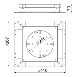 Puszka podpodłogowa UGD 250-3R4 OBO BETTERMANN 7410091