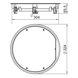 Zestaw rewizyjny do kaset GESR9 do podłogi technicznej wypełnienie 5 - 12 mm OBO BETTERMANN  ZESR9-2 U12T szary